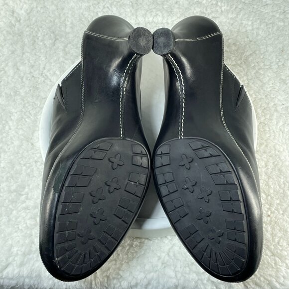 Cole Haan Mule Clog Women’s 10 B Black Leather Slip On Platform Heel Pump - Picture 7 of 9